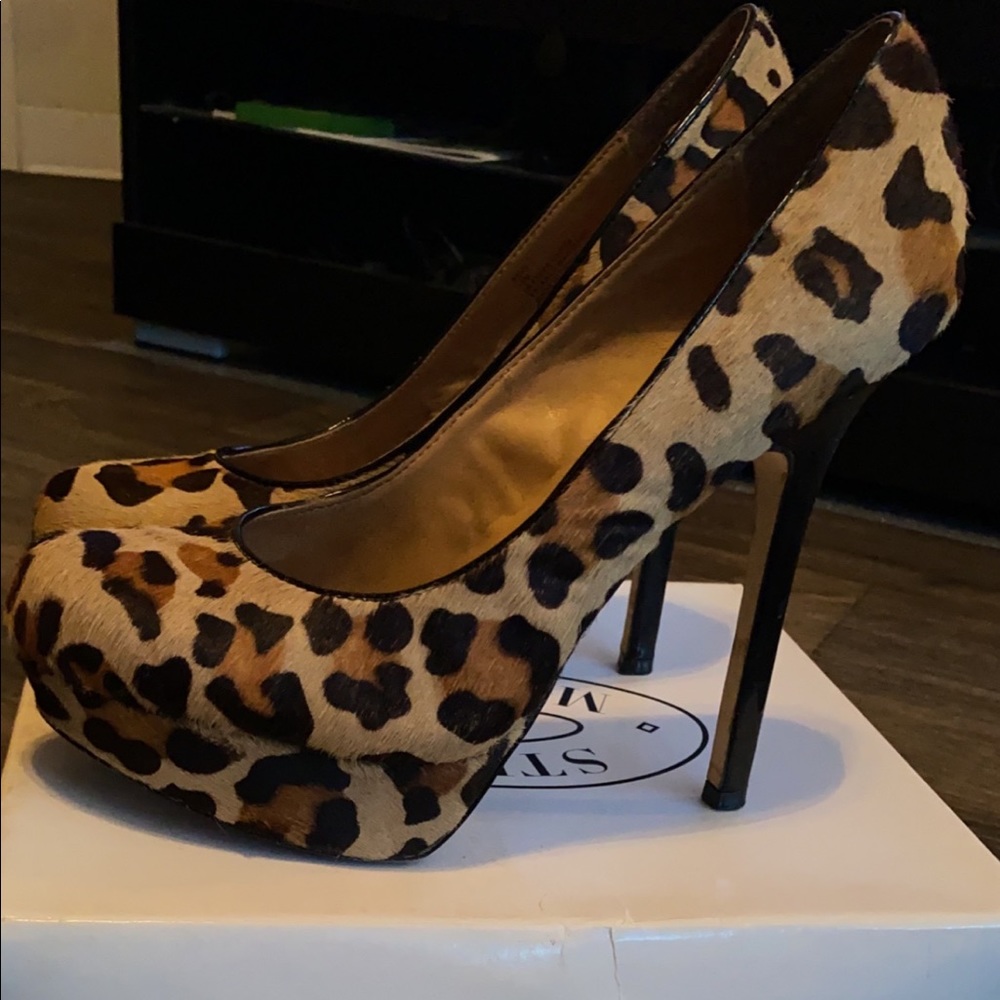 Steve Madden Bevv-L Leopard heels size 10 (used)